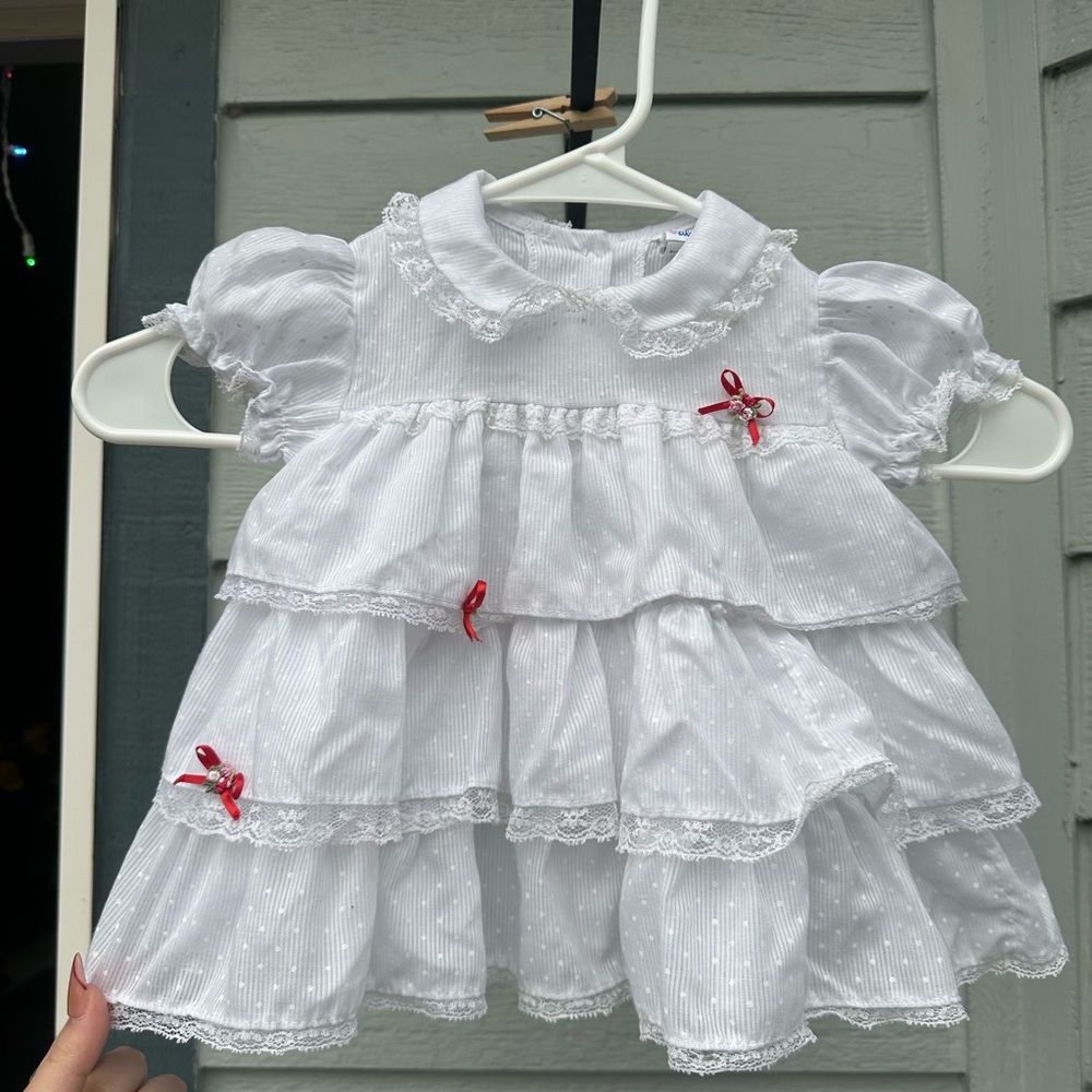 Alexis White Lace Baby Dress 9 months
